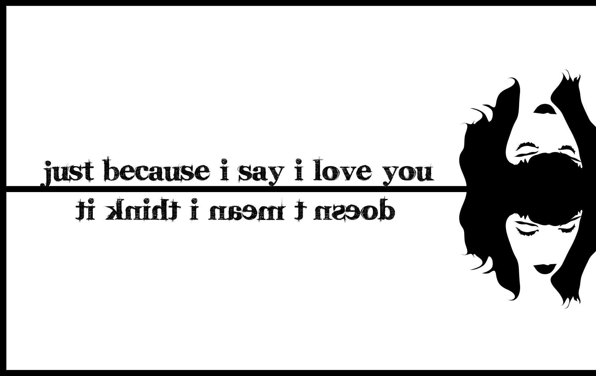 love quote with silhouette