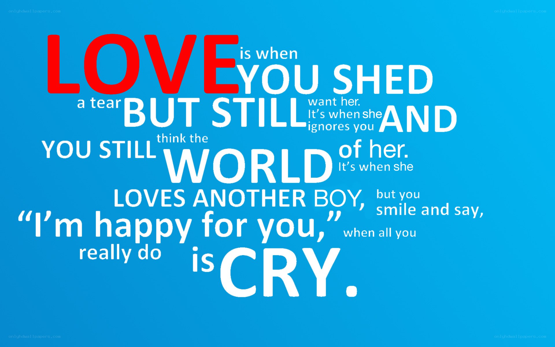 love quote word art