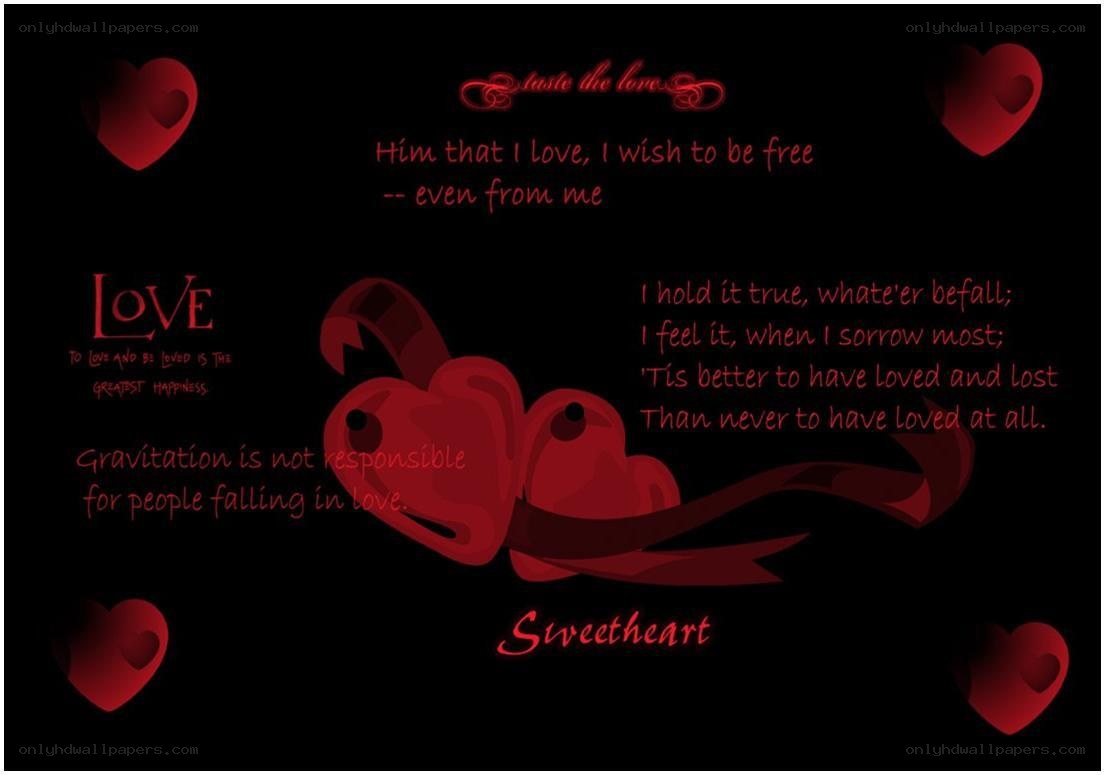 Love quotes and heart graphics