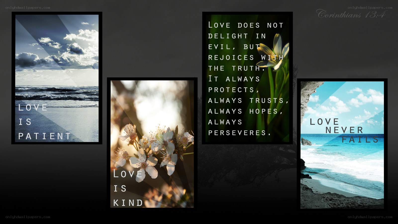 Love quotes with nature scenes