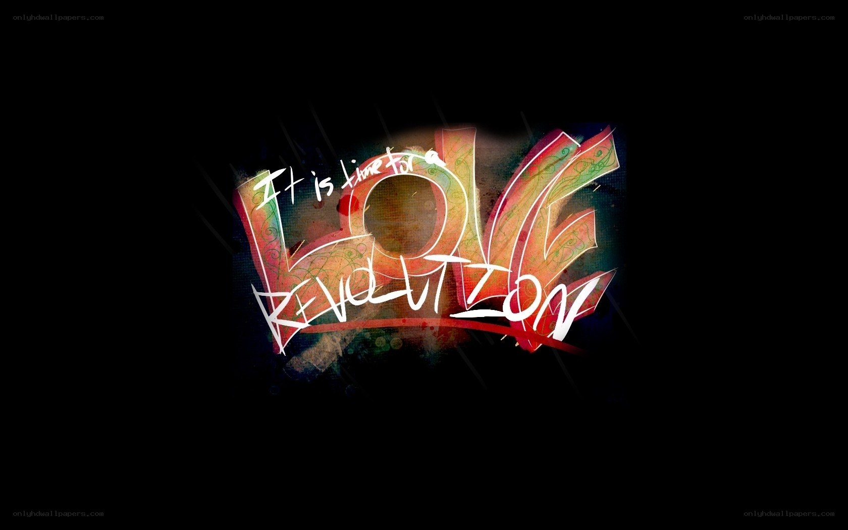love revolution text art