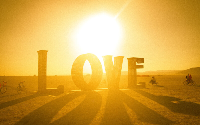 LOVE Sculpture in Desert