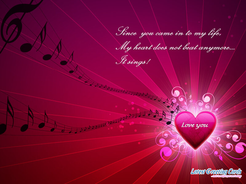 Love song heart card
