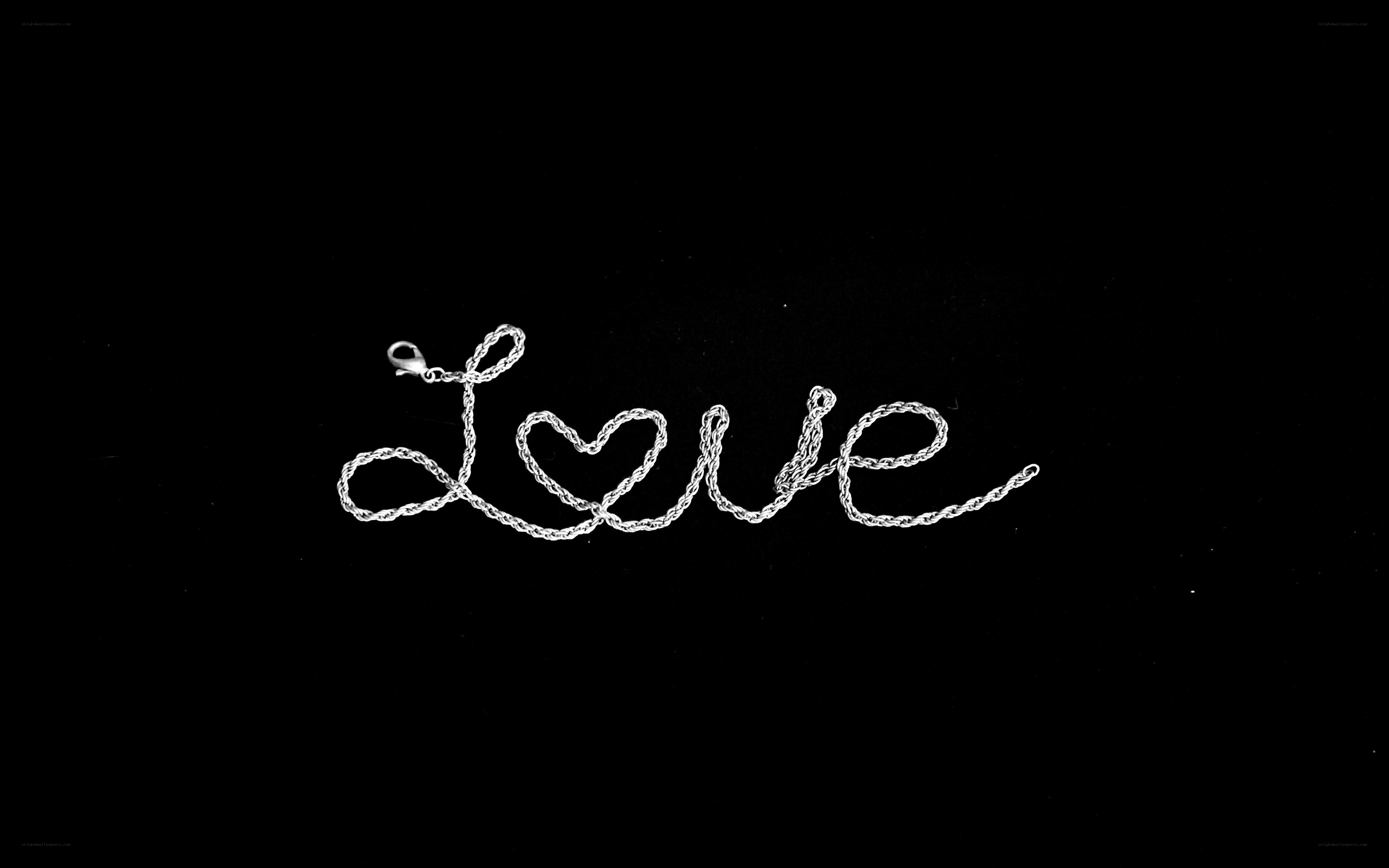 Love spelled with a chain