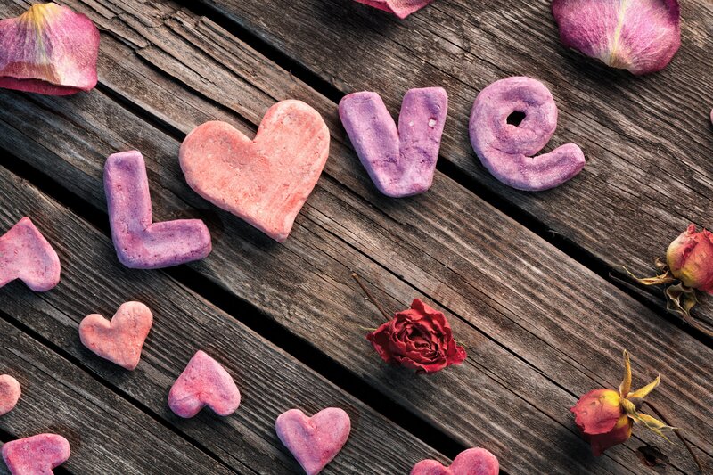 Love Spelled with Hearts