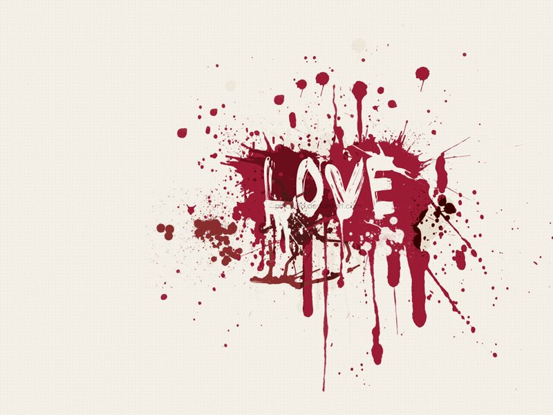 Love splattered in red