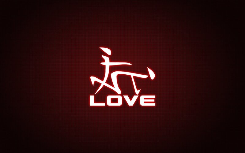 Love symbol neon sign