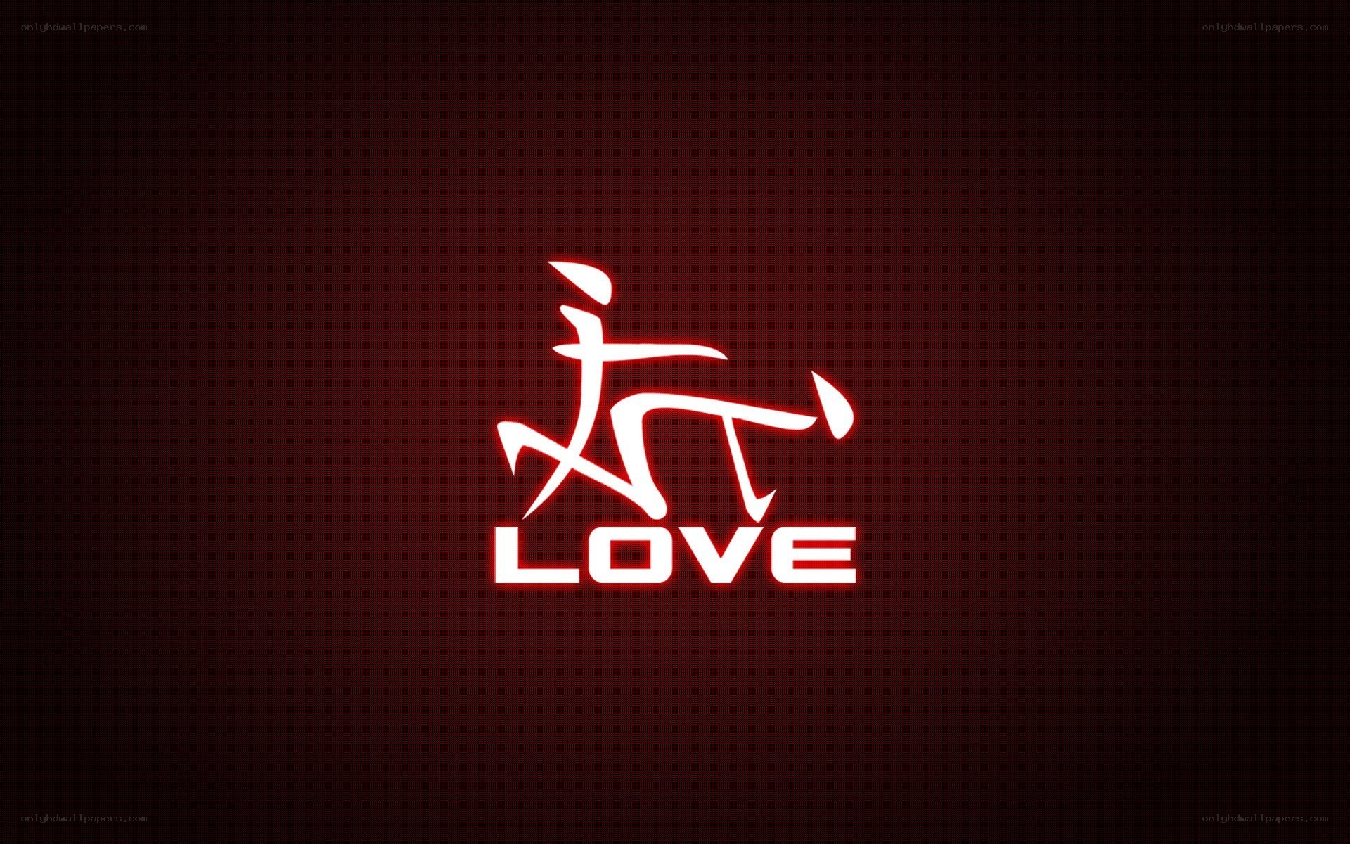 Love symbol neon sign