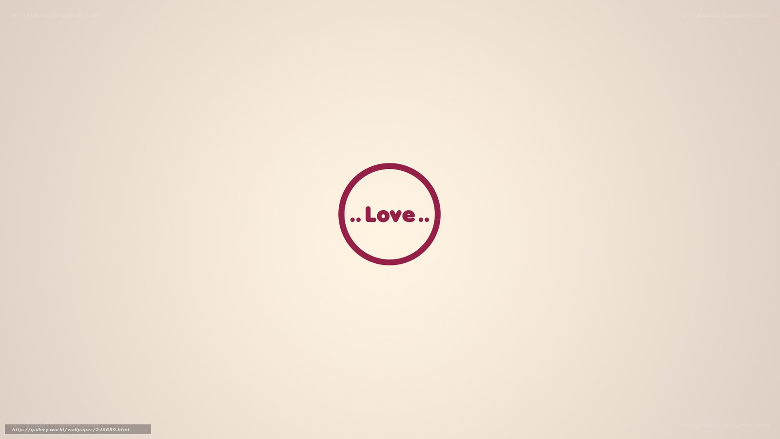 Love text in a circle