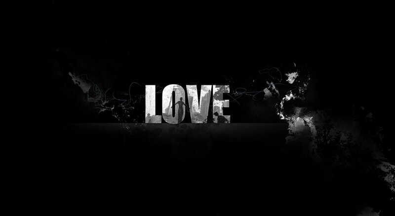 Love text with abstract background