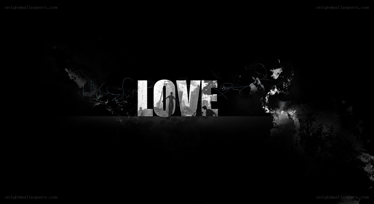 Love text with abstract background