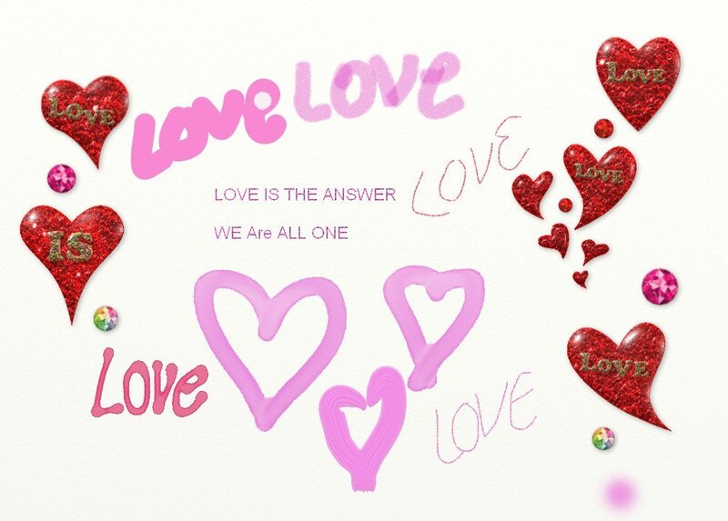 love theme with hearts