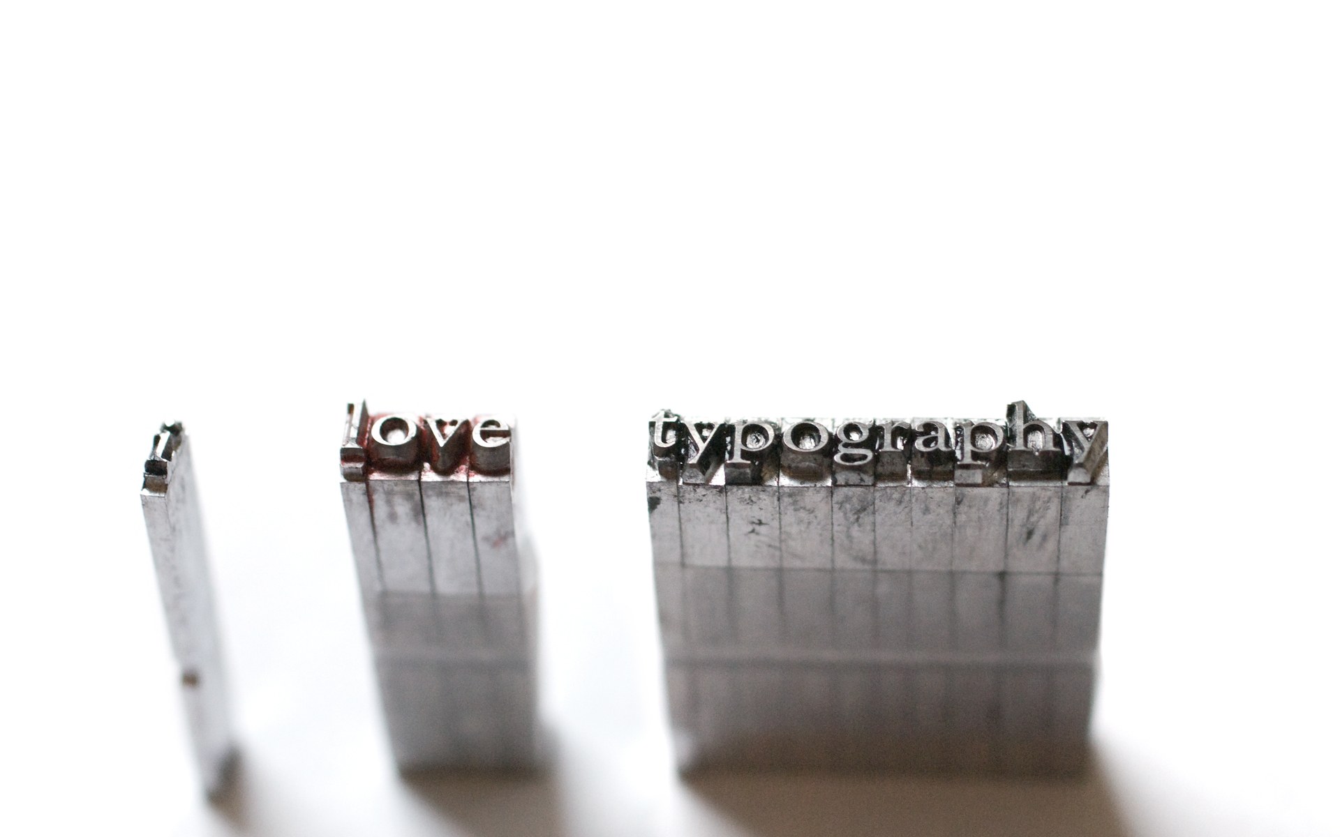love typography blocks