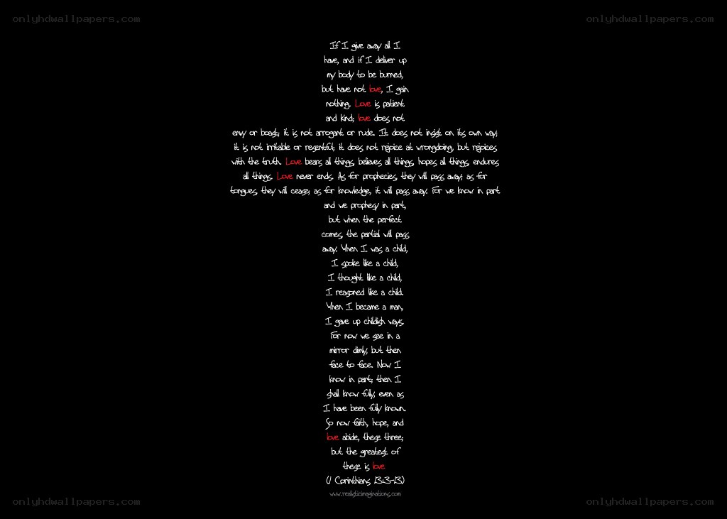 Love verse from Corinthians