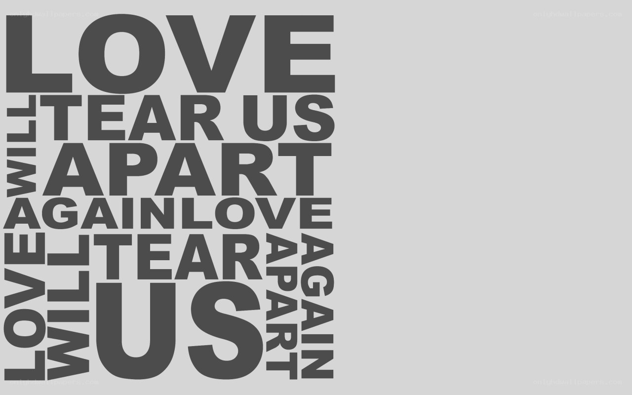 love will tear us apart