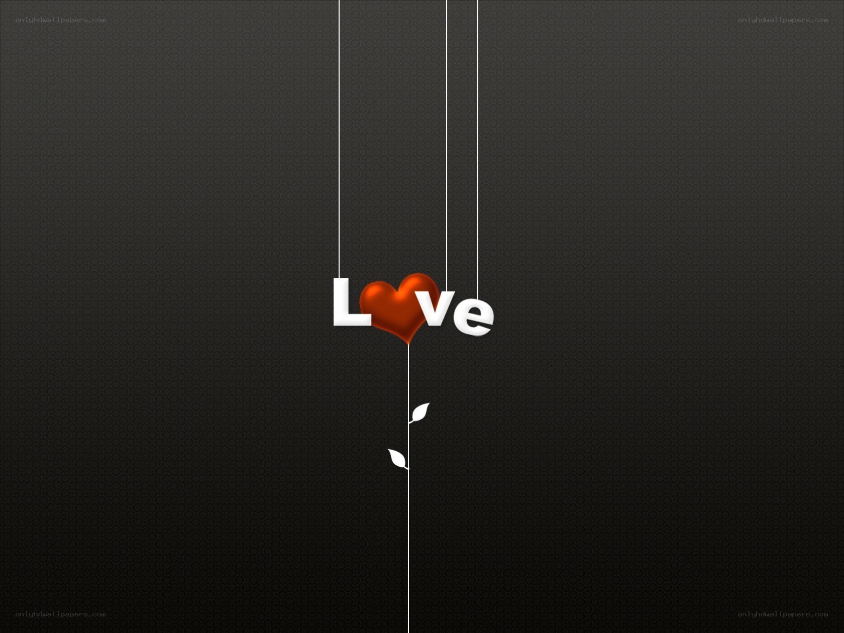 Love with a heart symbol
