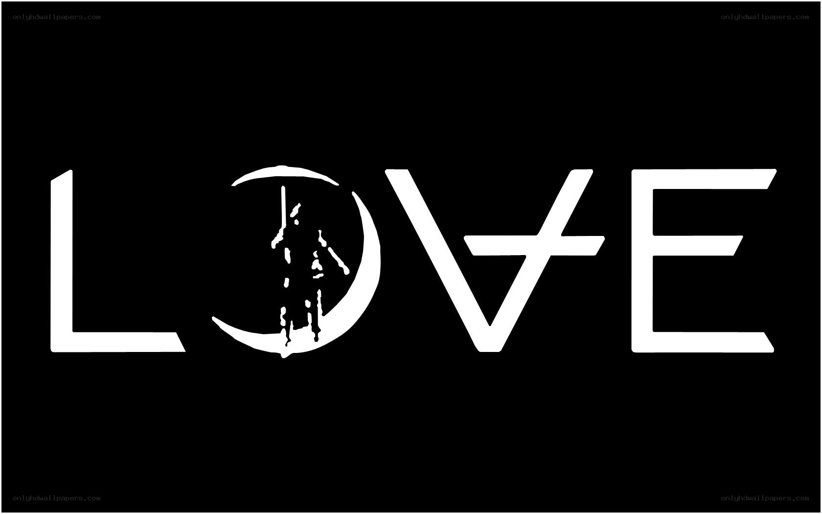 Love with a peace symbol
