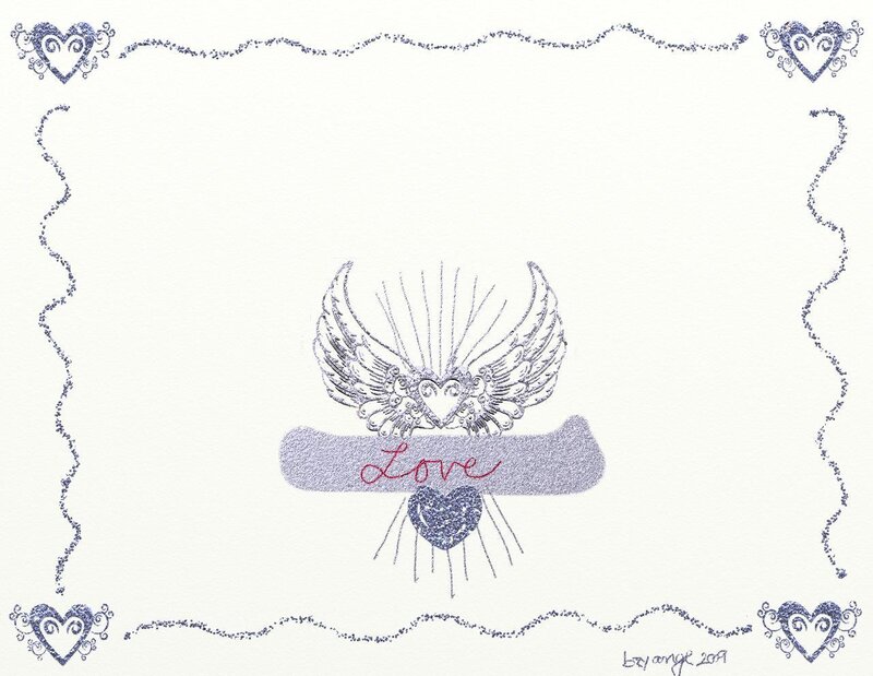 Love with angel wings