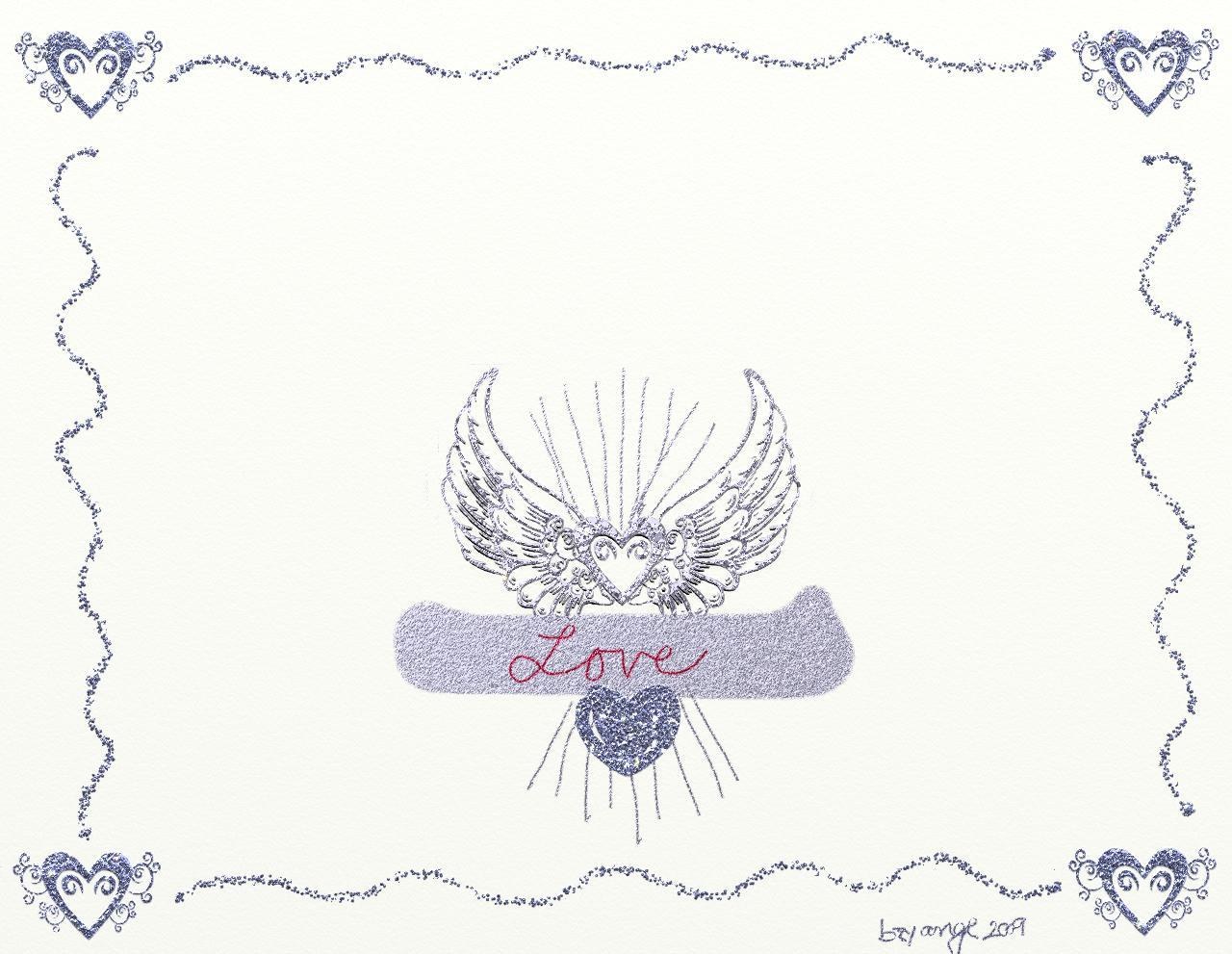 Love with angel wings