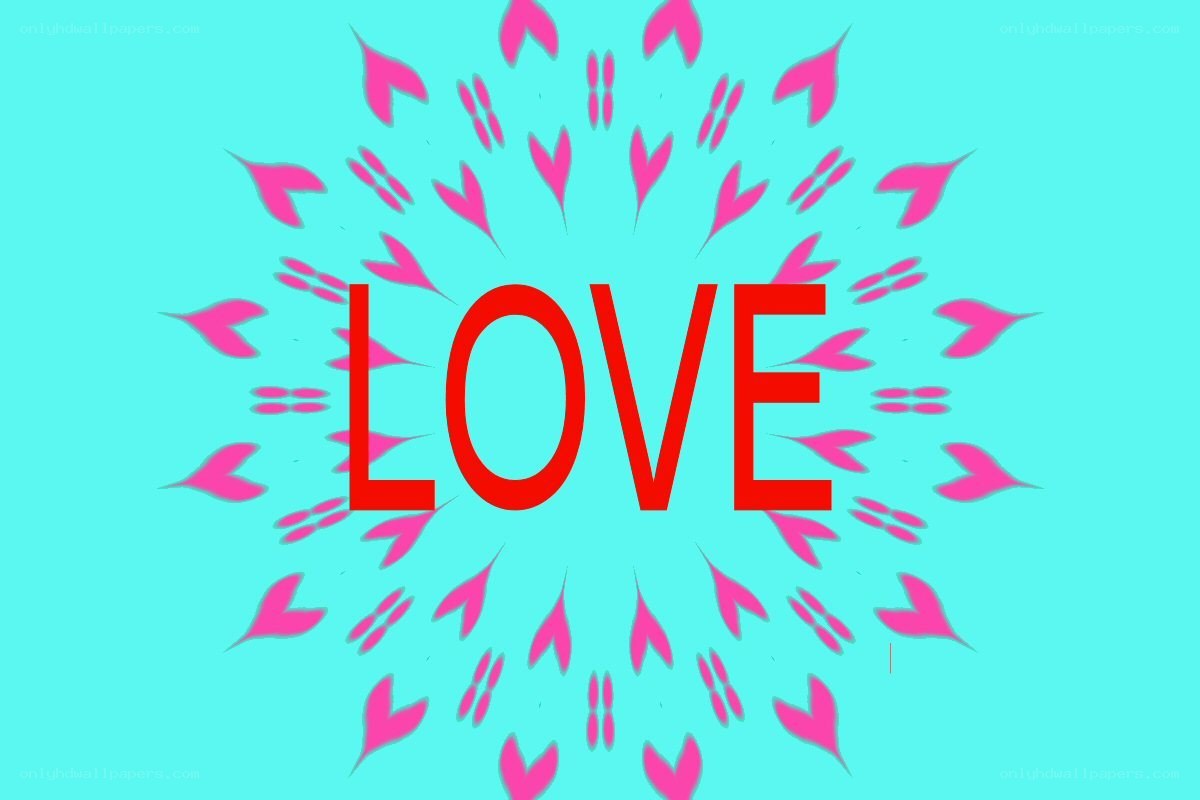 love with heart pattern
