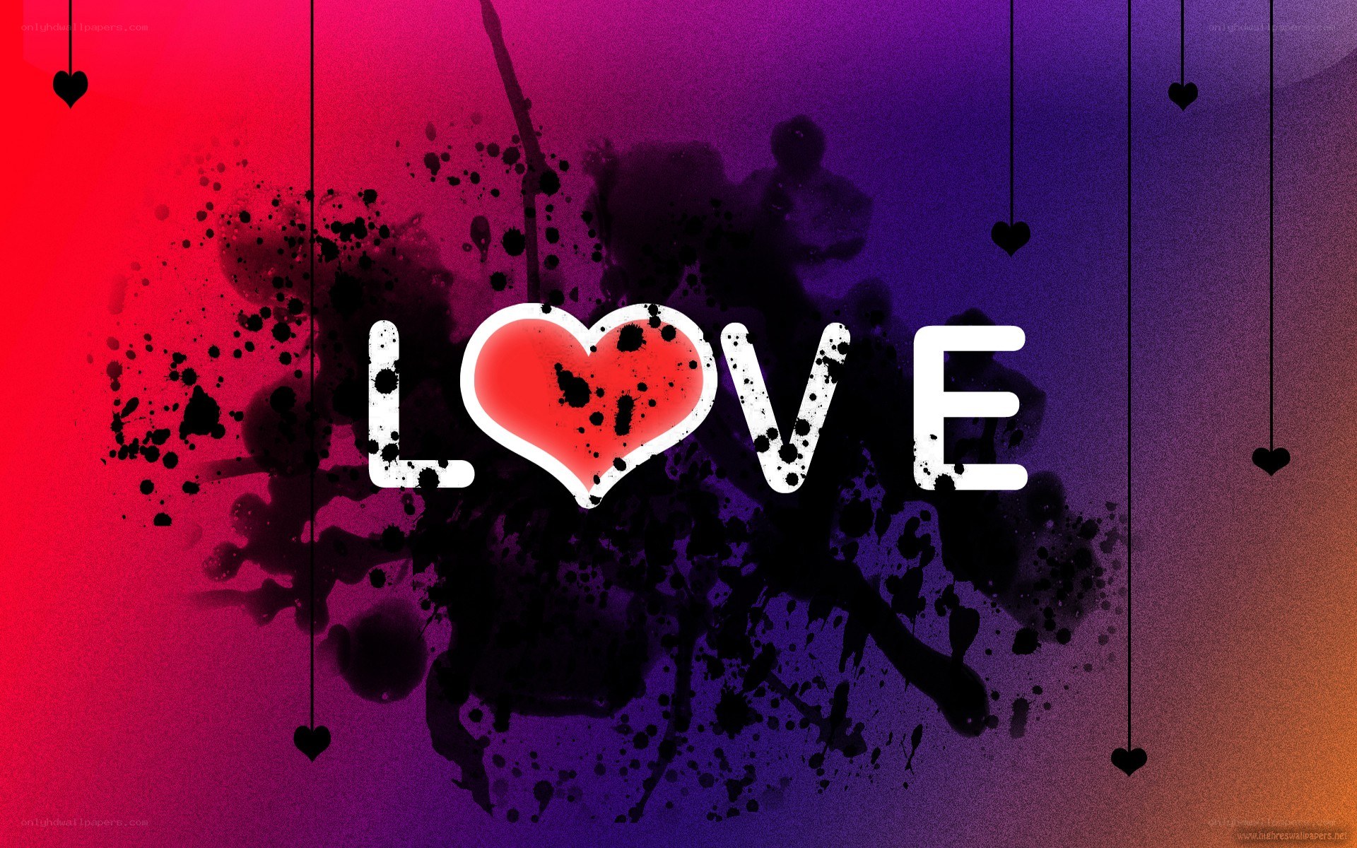 Love with heart symbol