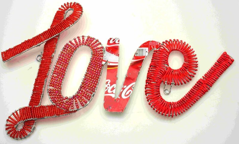 Love word art sculpture