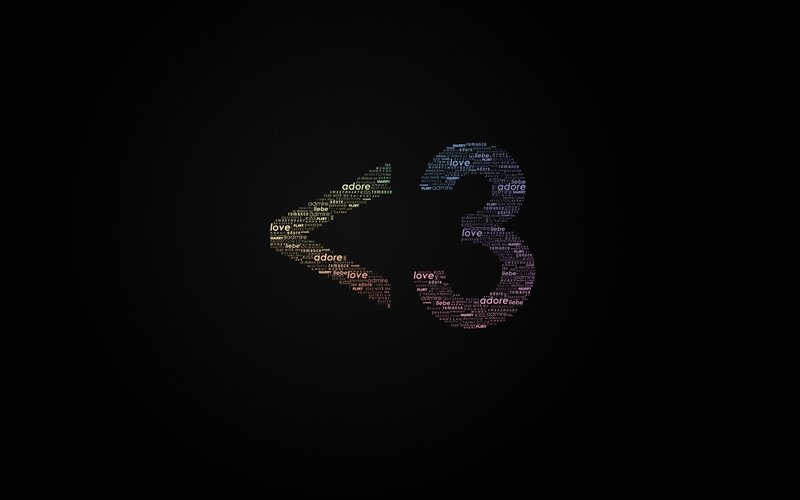 Love word cloud art