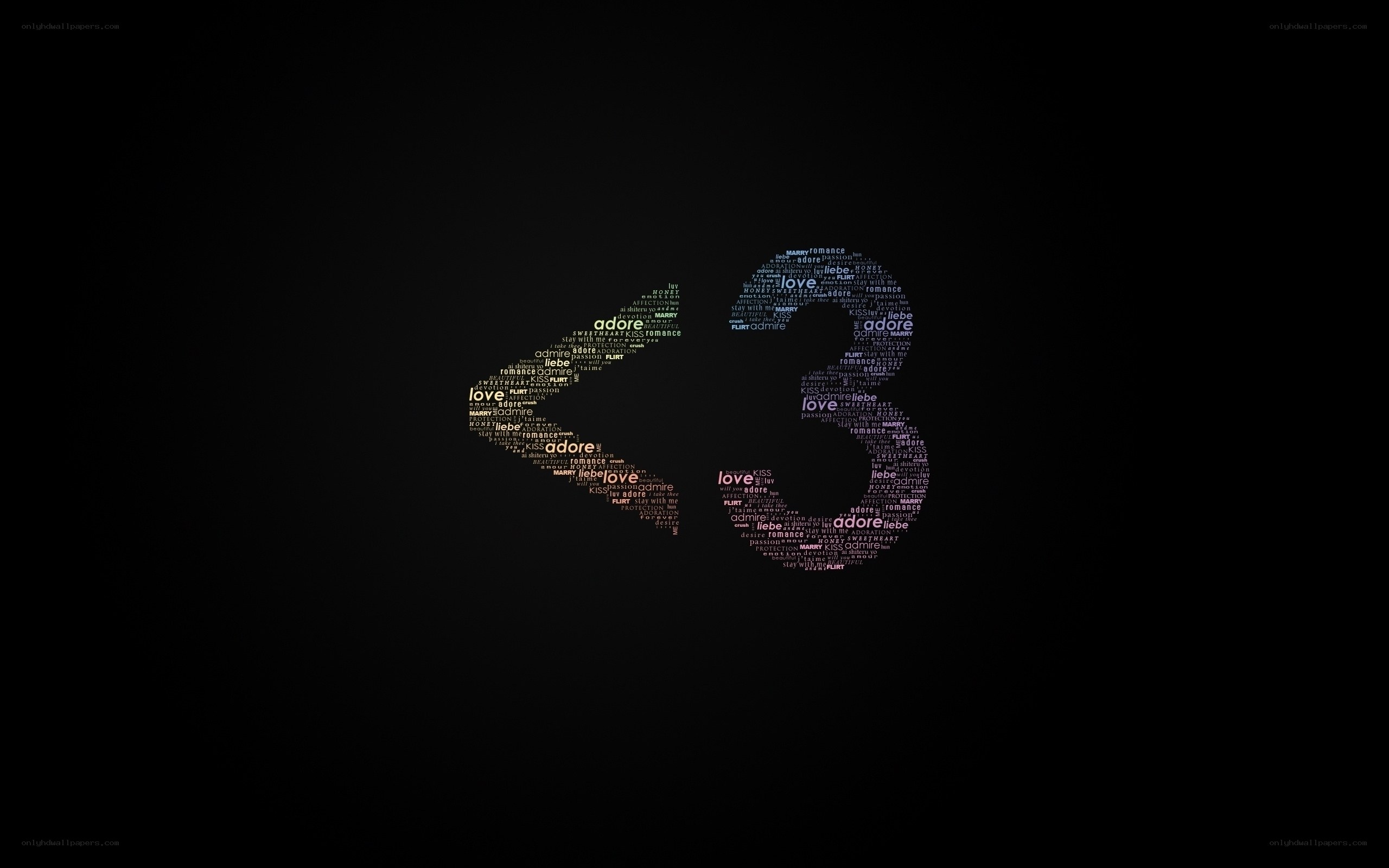 Love word cloud art