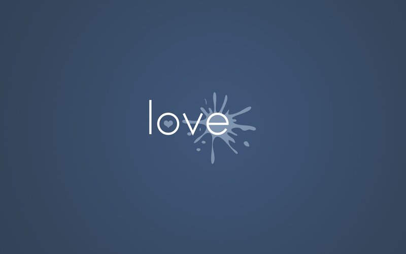 love word with heart design