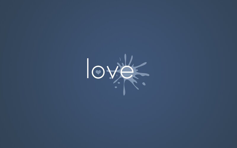 love word with heart symbol