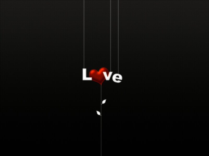 Love word with heart symbol