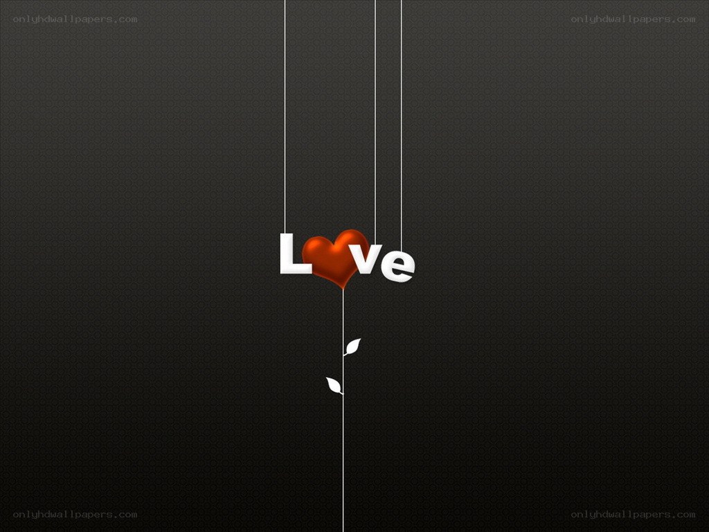 Love word with heart symbol