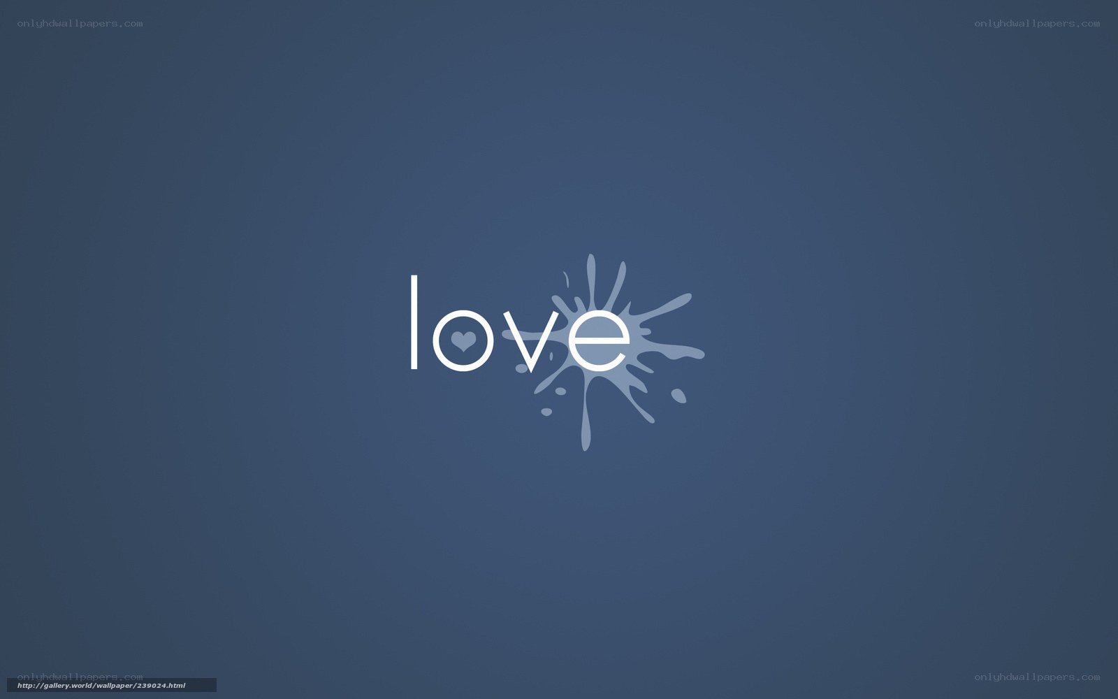 love word with splash design