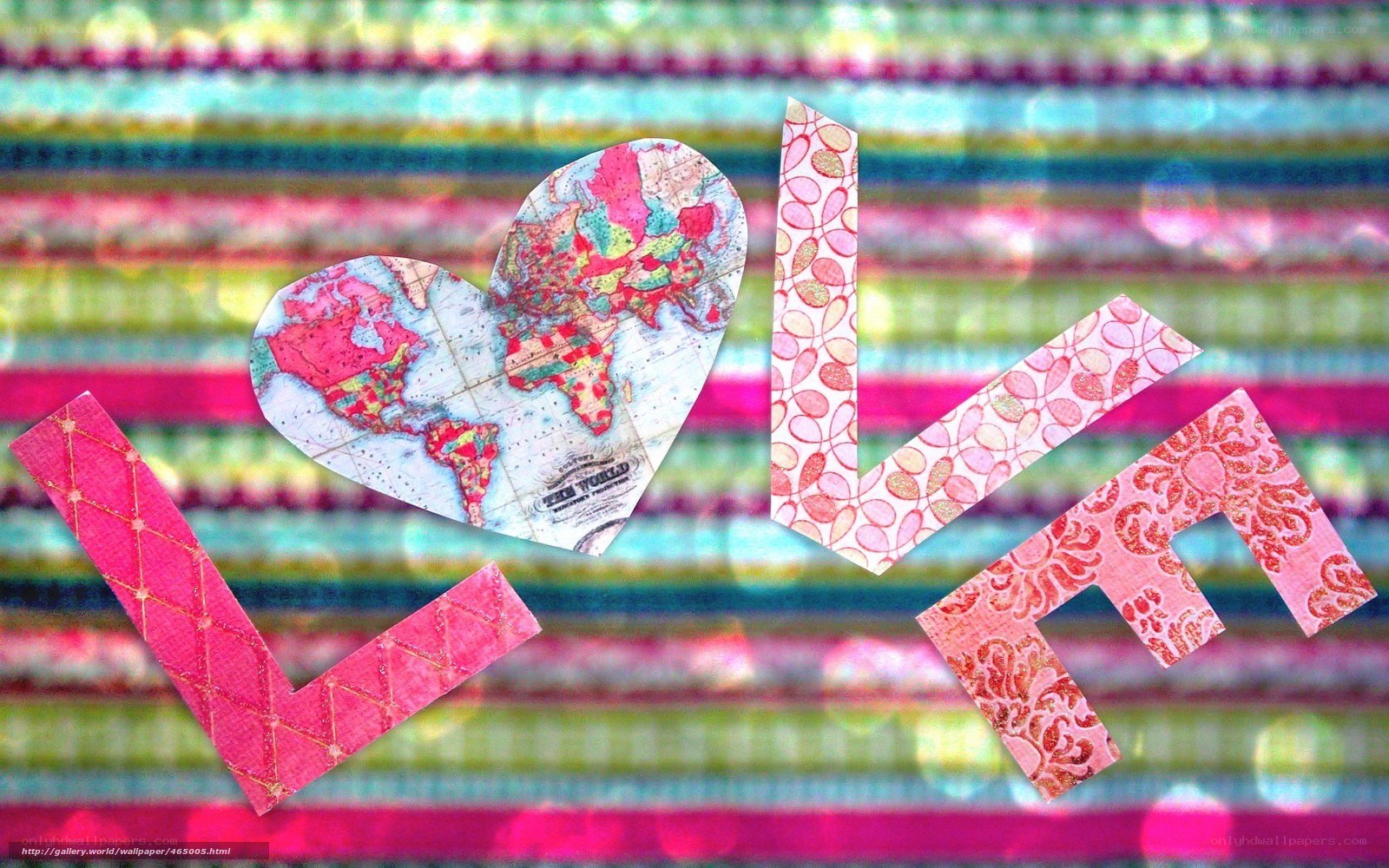 love world map collage