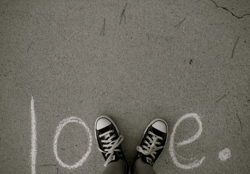 love written in chalk