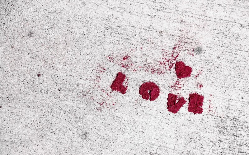 Love Written in Red Powder