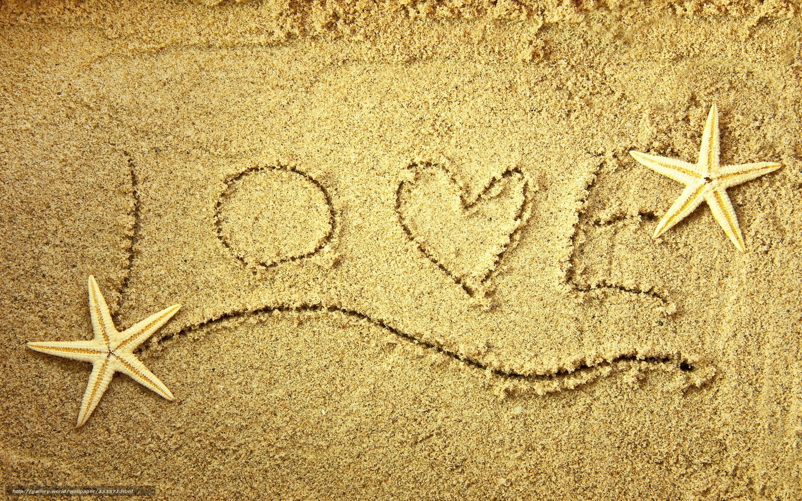 Love written in the sand