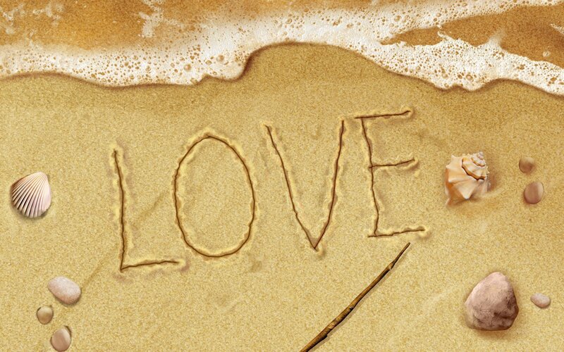 Love written in the sand