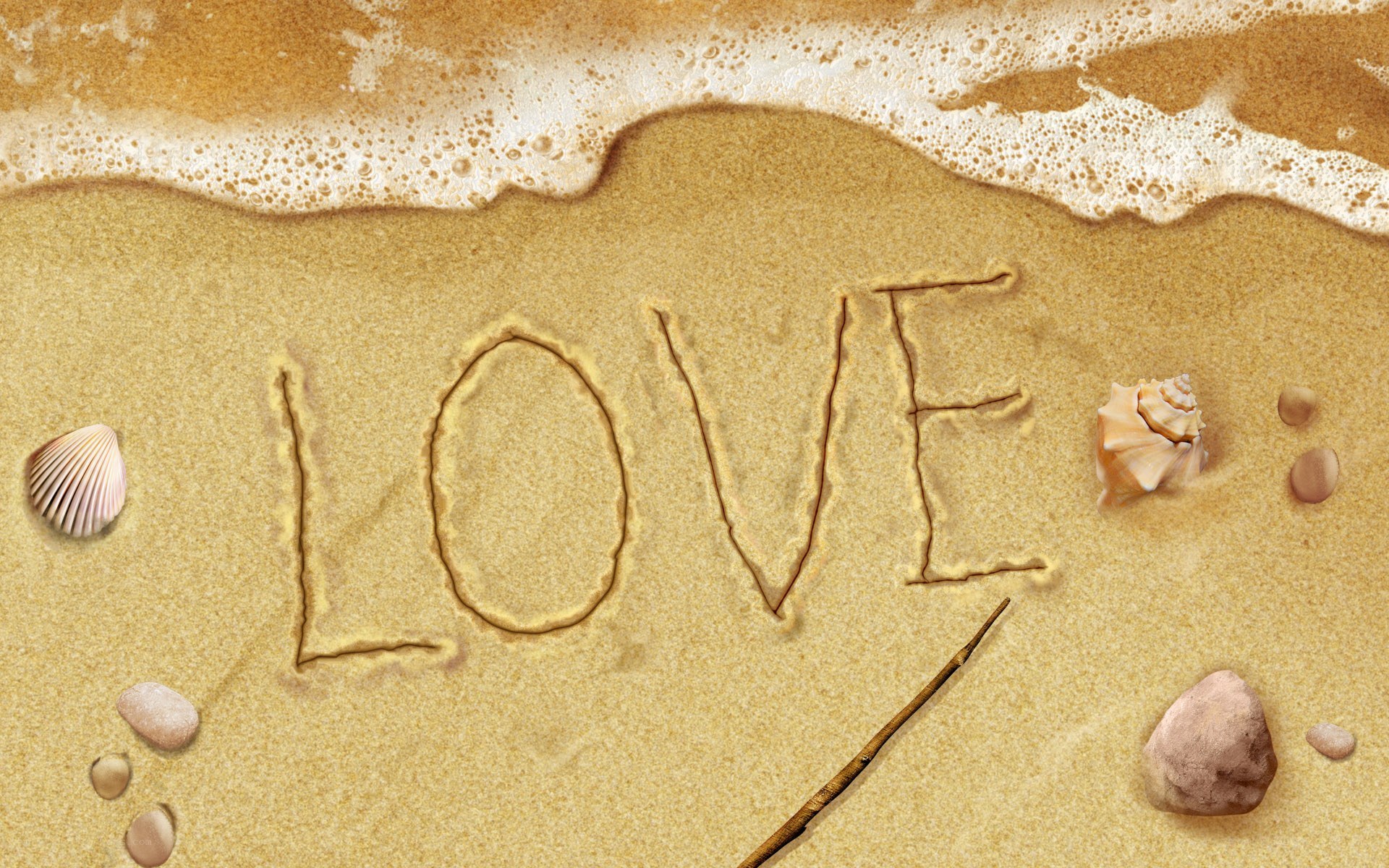 Love written in the sand