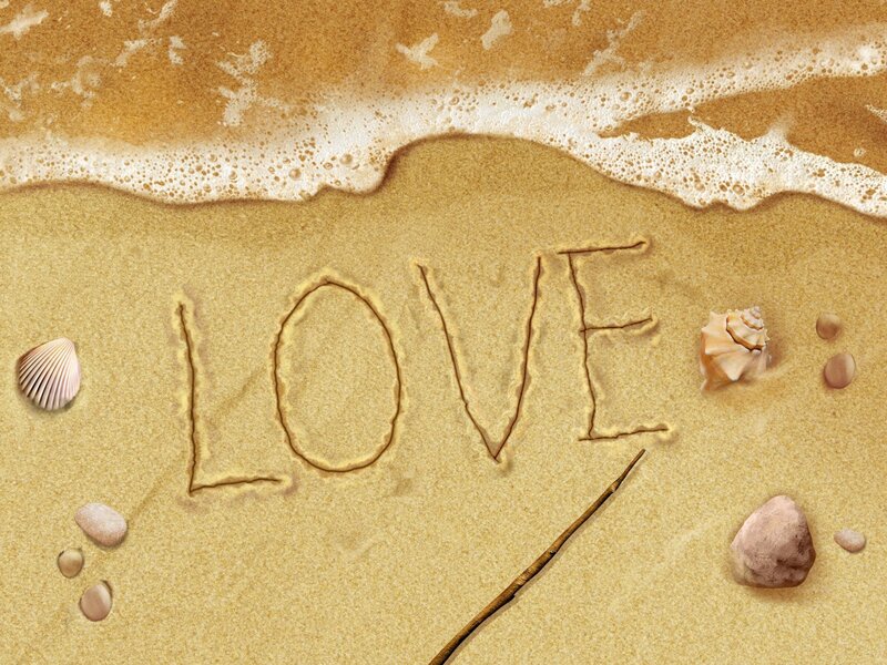 Love written in the sand