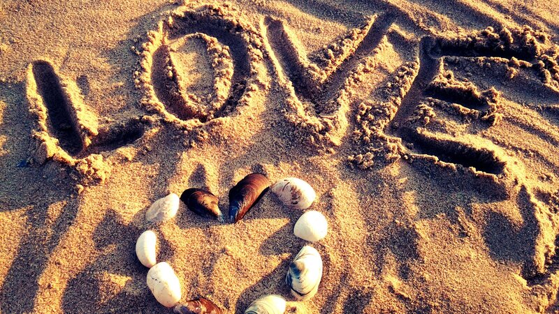 Love written in the sand