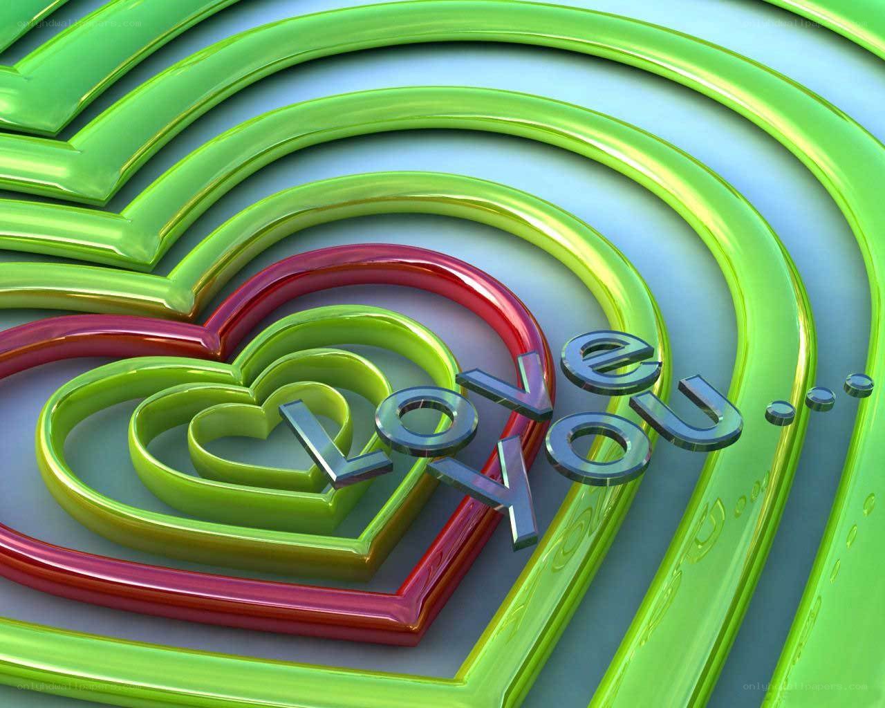 Love you hearts design