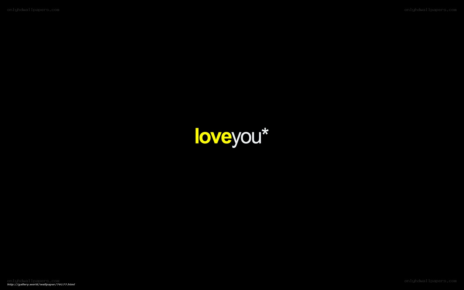 love you text on black