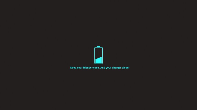 Low battery warning screen