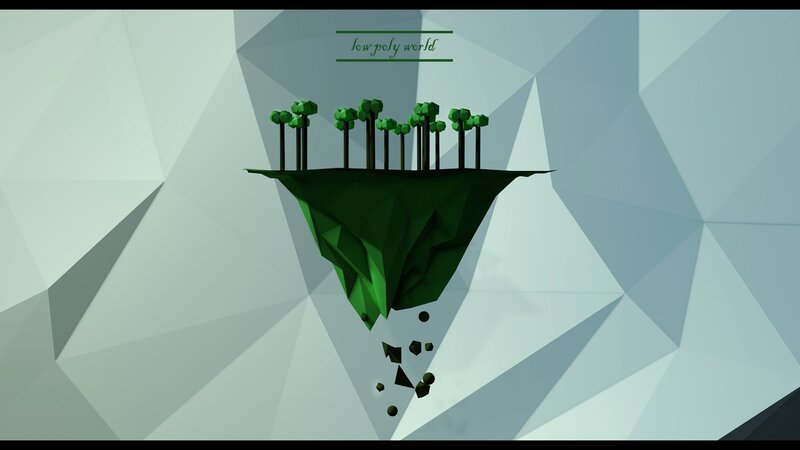 Low-poly floating island
