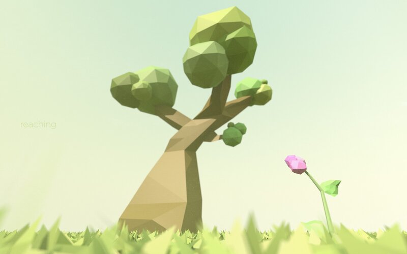 Low-poly Tree and Flower