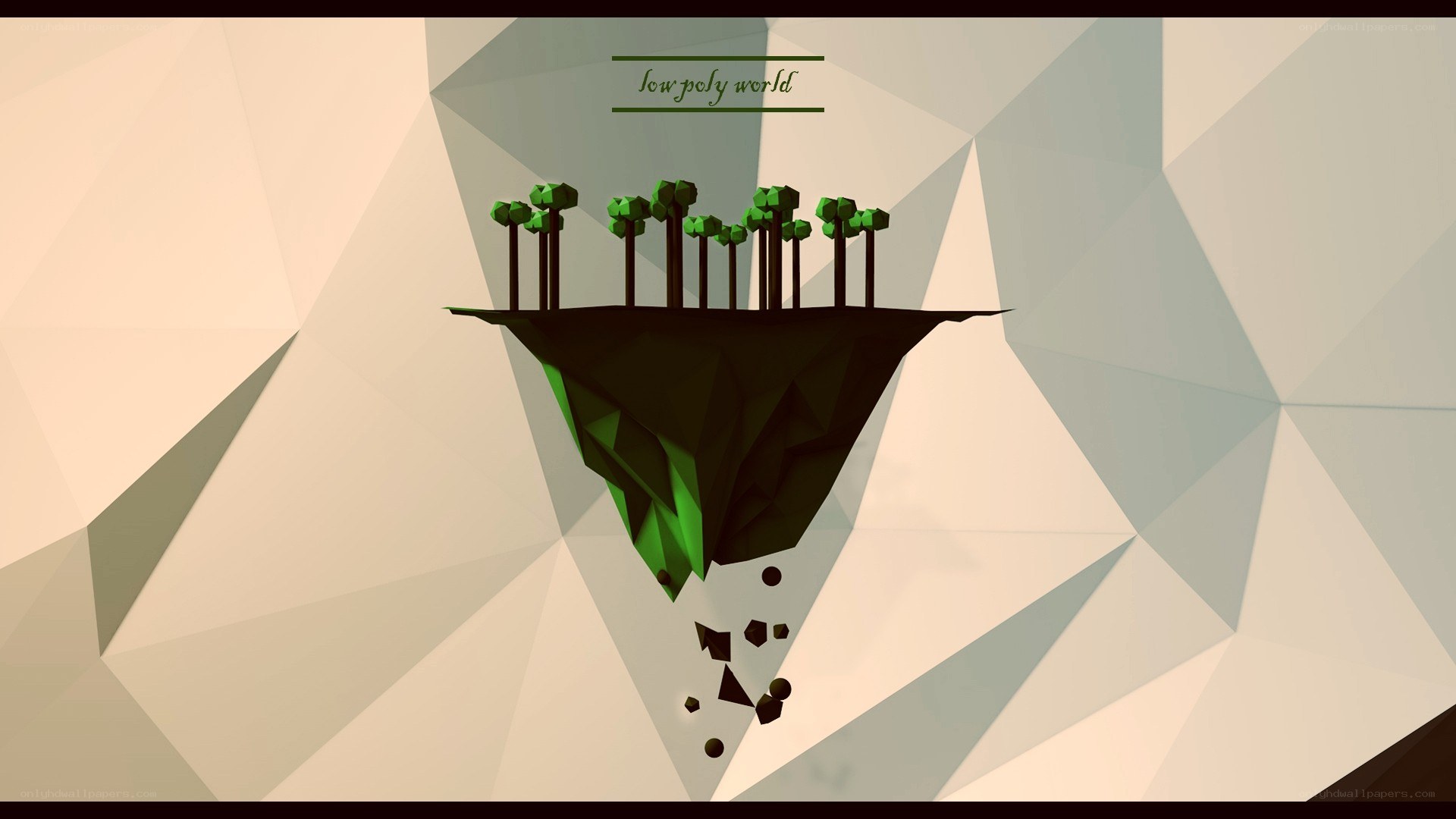 Low-poly world landscape
