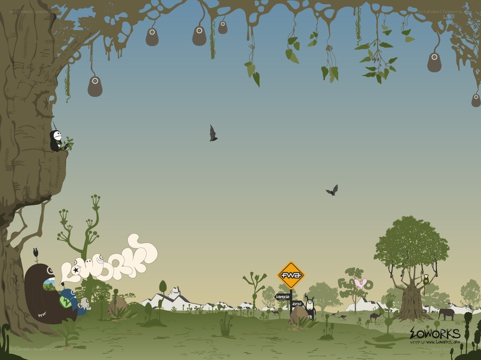 Lowworks cartoon landscape