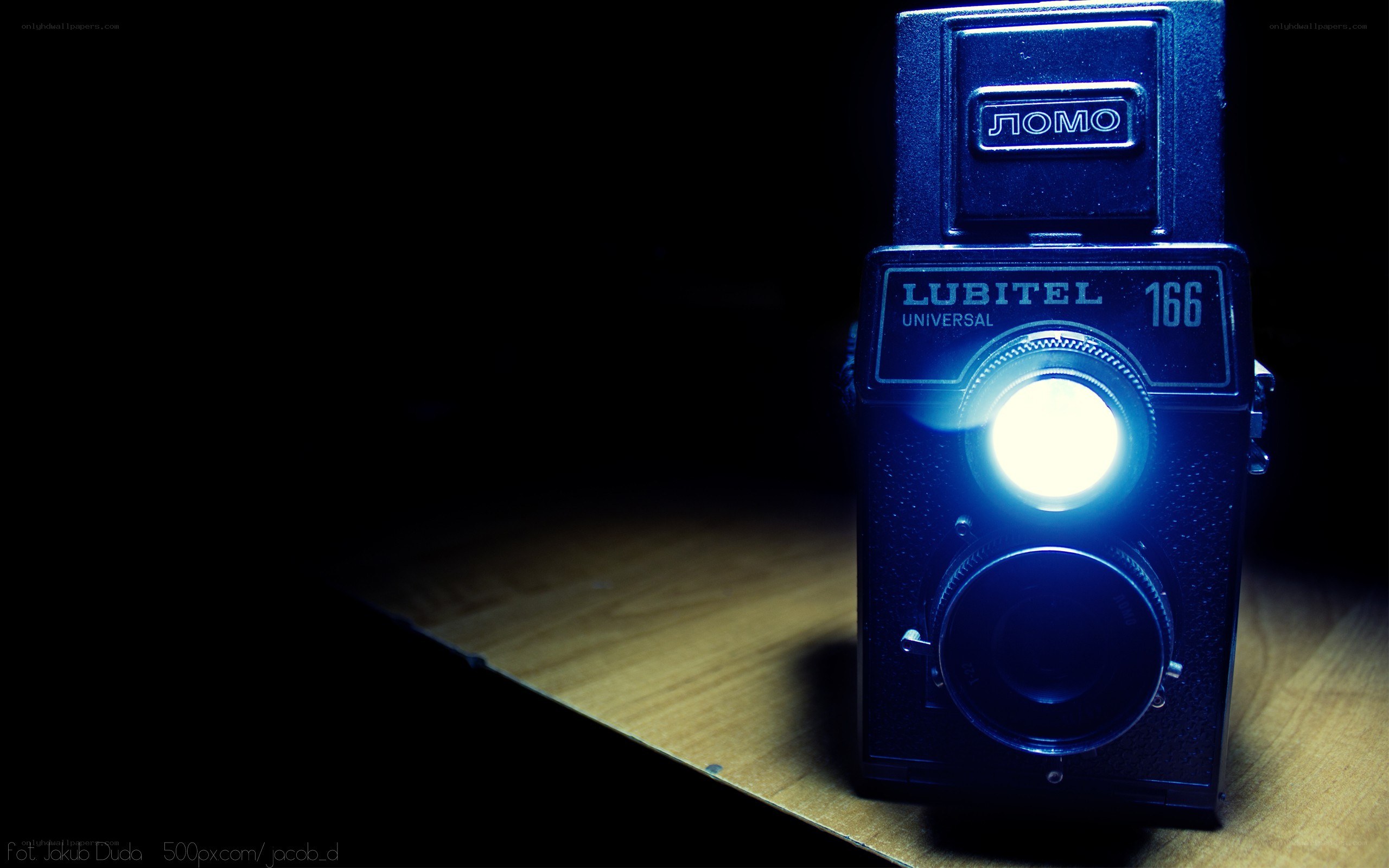 Lubitel 166 camera with flash