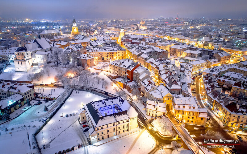 Lublin Cityscape at Night